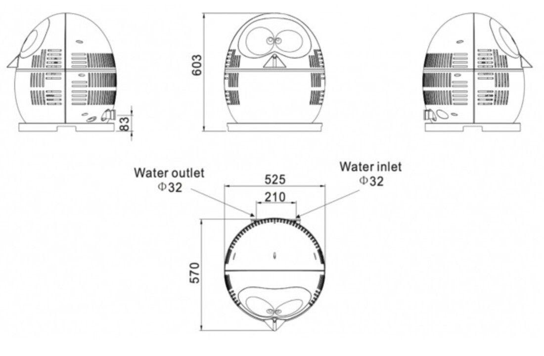 VBPQ Pinguïn Zwembadwarmtepomp 3,15KW  - tot 12m³