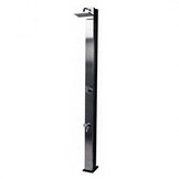 Inox solar douche met voet spoeler