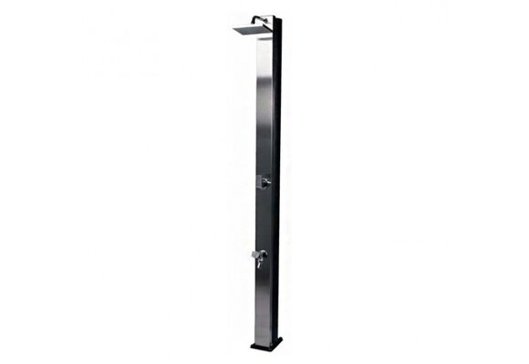 Inox solar douche met voet spoeler