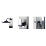 Inox solar douche met voet spoeler