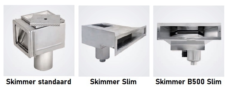 Zwemland RVS zwembad skimmer variant