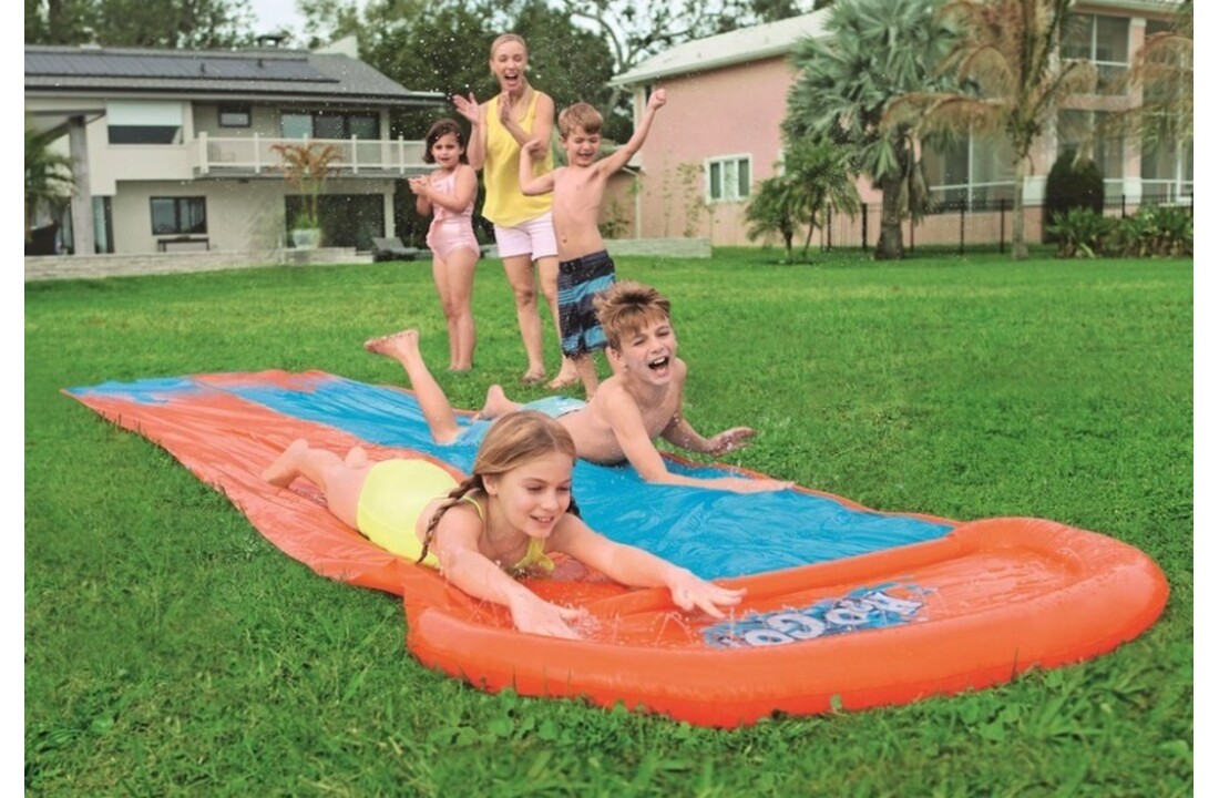 Bestway Dubbele Waterglijbaan + Stop