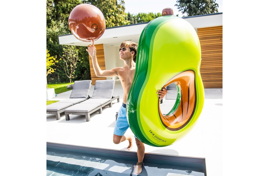 Luchtbed Avocado + Strandbal XL