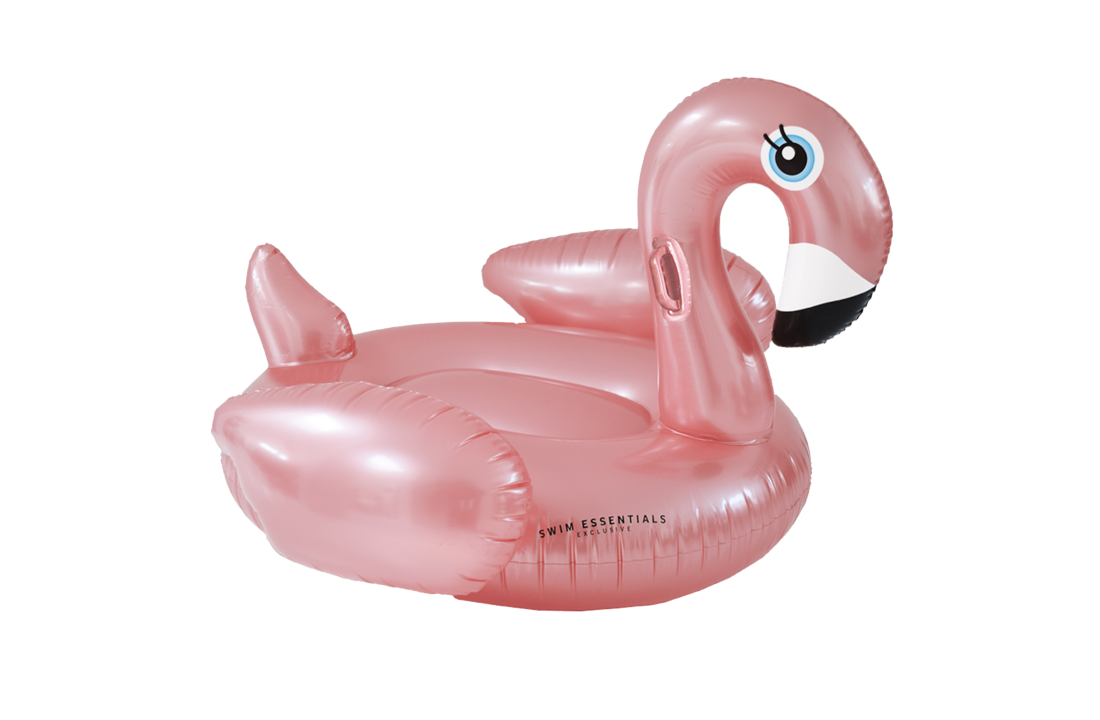 Opblaas Flamingo Rosé Goud XL
