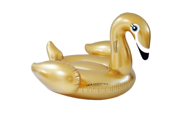 Opblaas Zwaan Goud XL