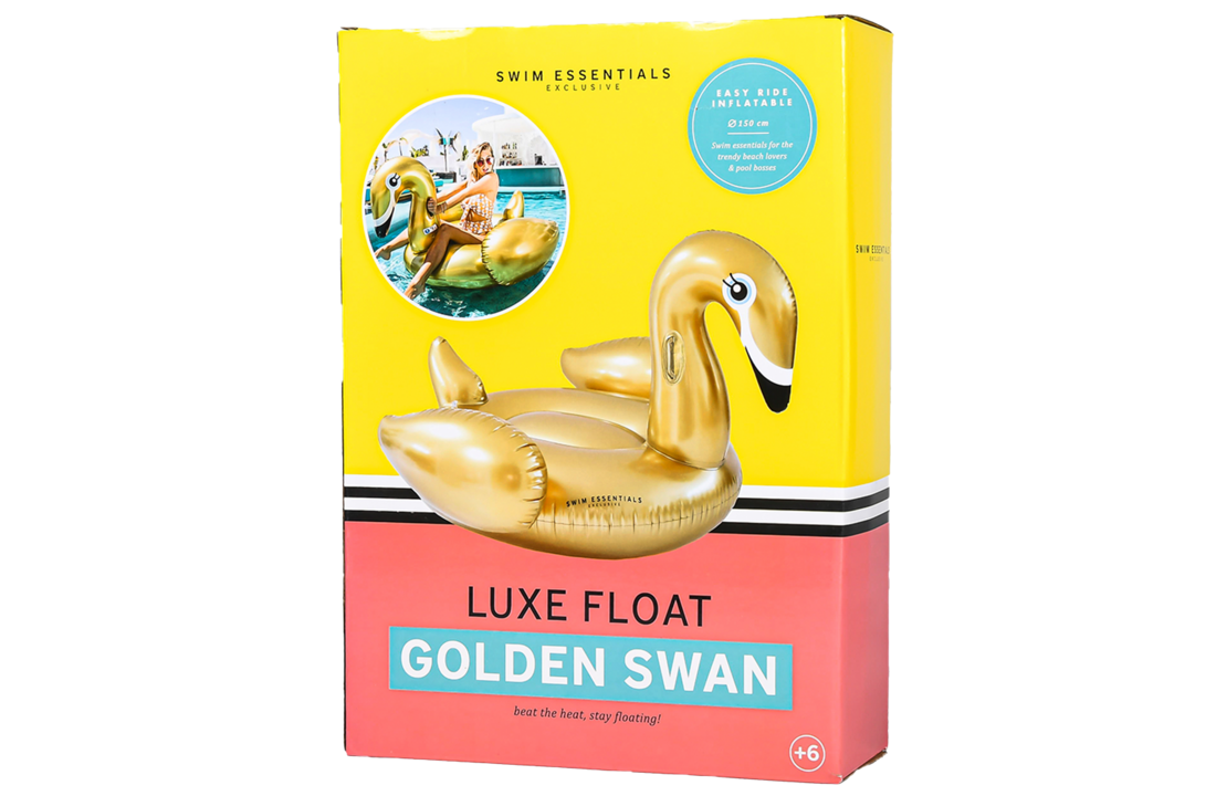 Opblaas Zwaan Goud XL