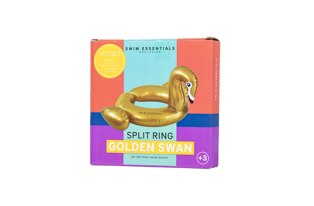 Zwemband Splitring Zwaan Goud 55 cm