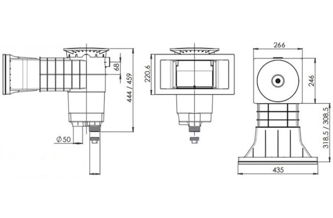 Weltico Skimmer A400 Wit voor Liner Foliebaden