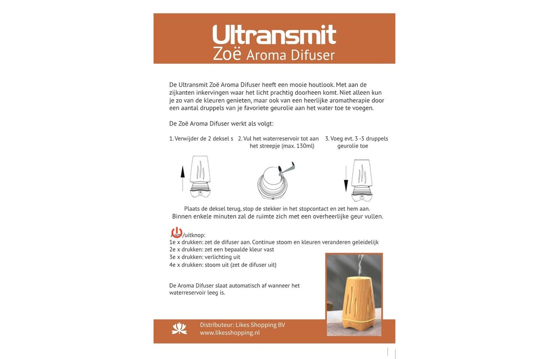 Ultransmit Aroma Diffuser Zoë