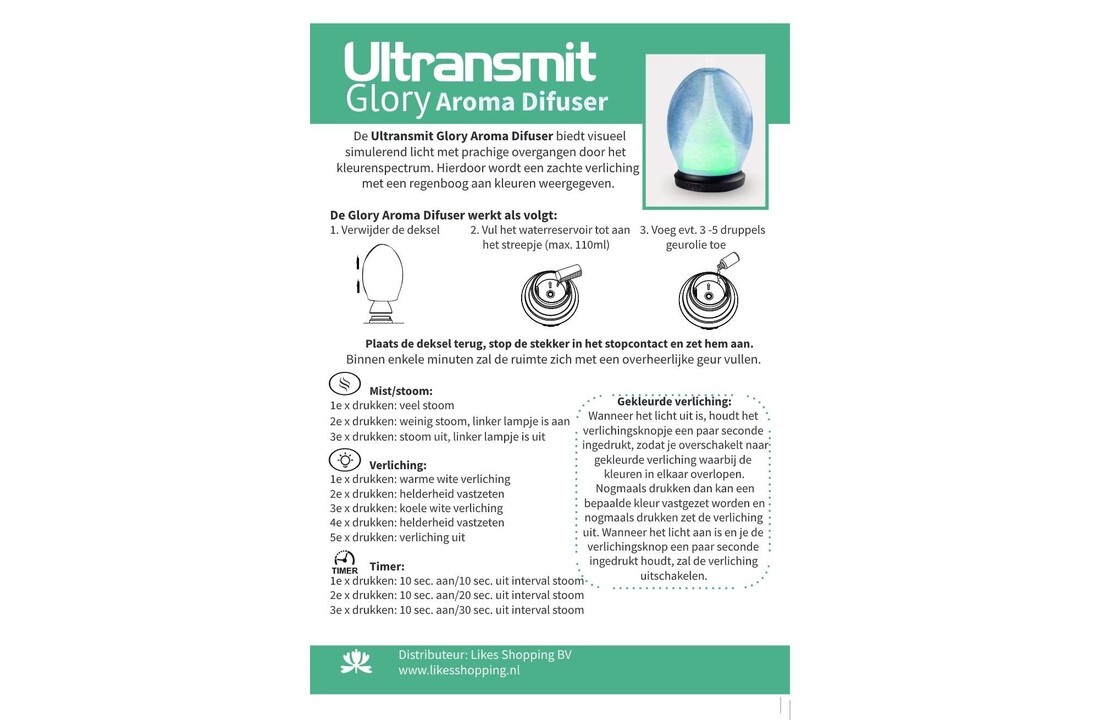 Ultransmit Aroma Diffuser Glory