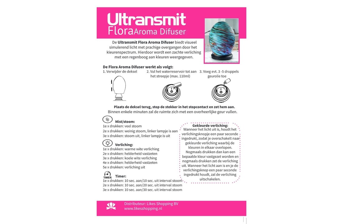 Ultransmit Aroma Diffuser Flora