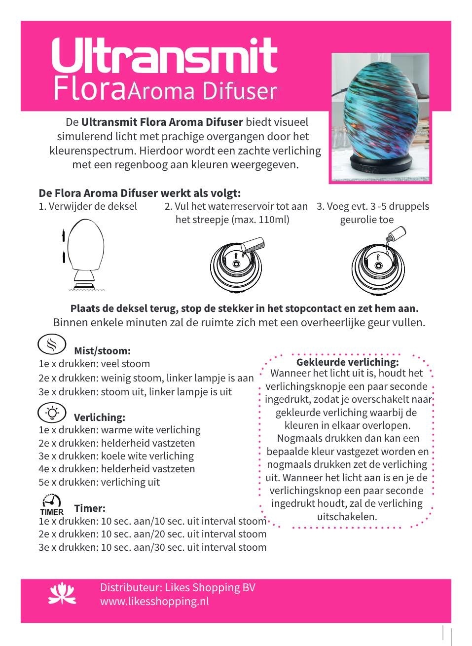 Ultransmit Aroma Diffuser Flora