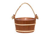 Sauna emmer  4 liter bastring met kunststof inzet  en handvat touw