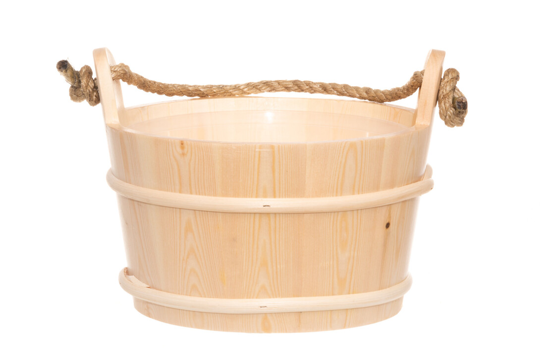 Sauna emmer basic 4 liter  met handvat touw