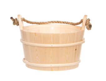 Sauna emmer basic 4 liter  met handvat touw