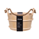 Sauna emmer basic 4 liter  met handvat touw