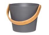 Rento Sauna Emmer Aluminium met Bamboe Handvat Grijs