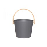 Rento Sauna Emmer Aluminium met Bamboe Handvat Grijs