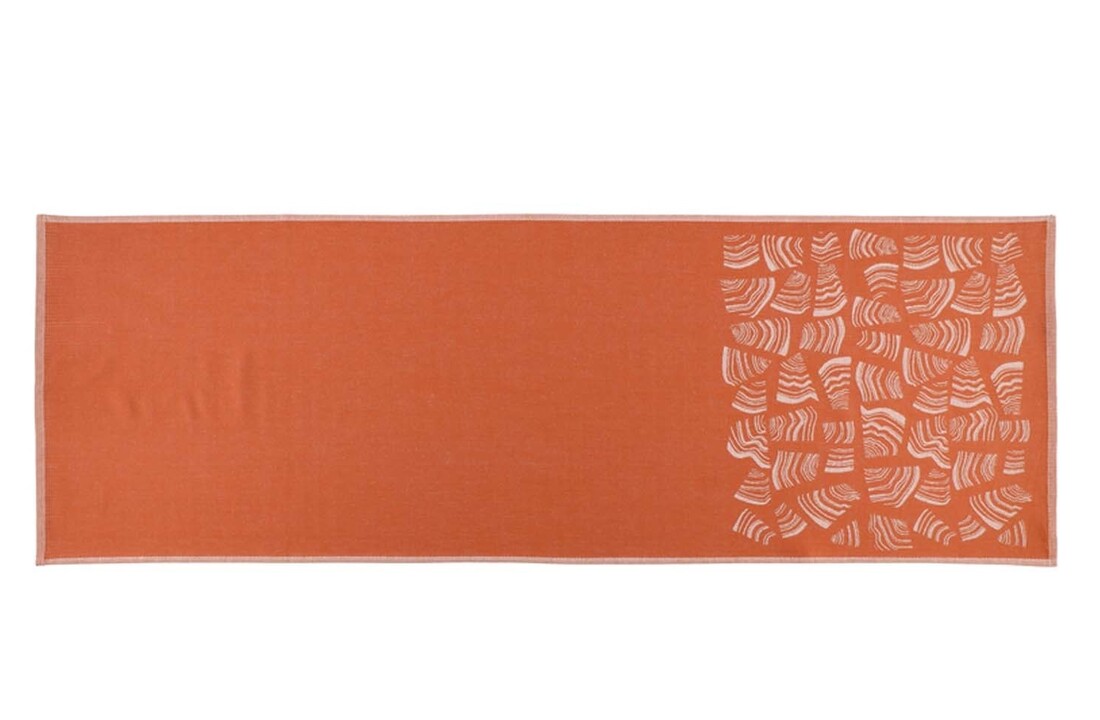 Rento Pino Sauna Kleed - Oranje/Bruin - 50x150 cm