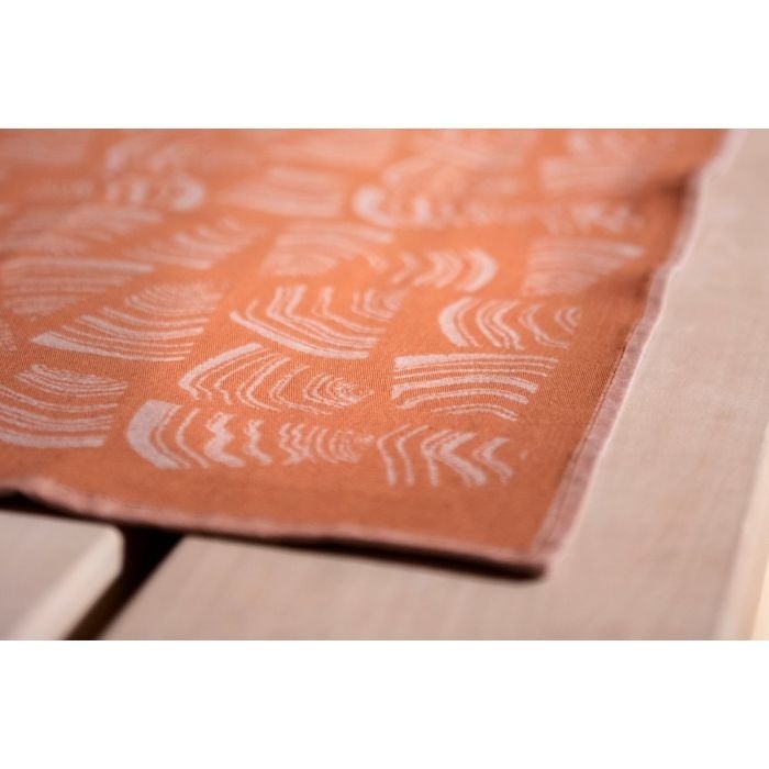 Rento Pino Sauna Kleed - Oranje/Bruin - 50x150 cm