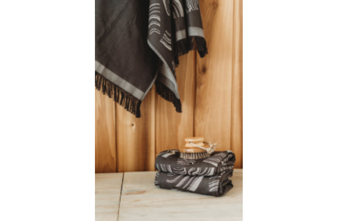 Rento Pino Sauna Handdoek zwart 50x70cm