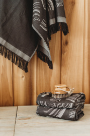 Rento Pino Sauna Handdoek zwart 50x70cm