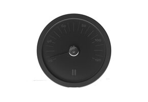 Rento Sauna Thermometer Aluminium rond zwart