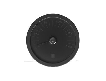Rento Sauna Thermometer Aluminium rond zwart