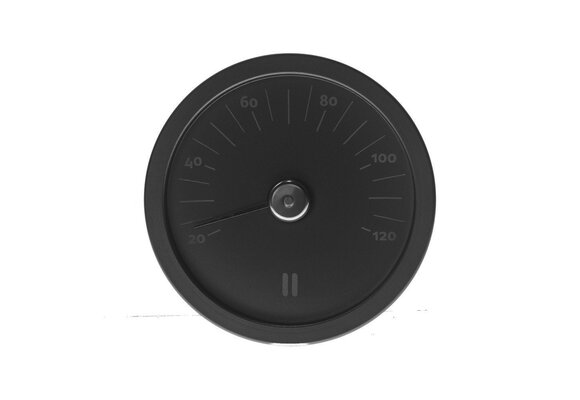 Rento Sauna Thermometer Aluminium rond zwart