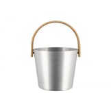 Rento Sauna Emmer Aluminium met Bamboe Handvat Naturel