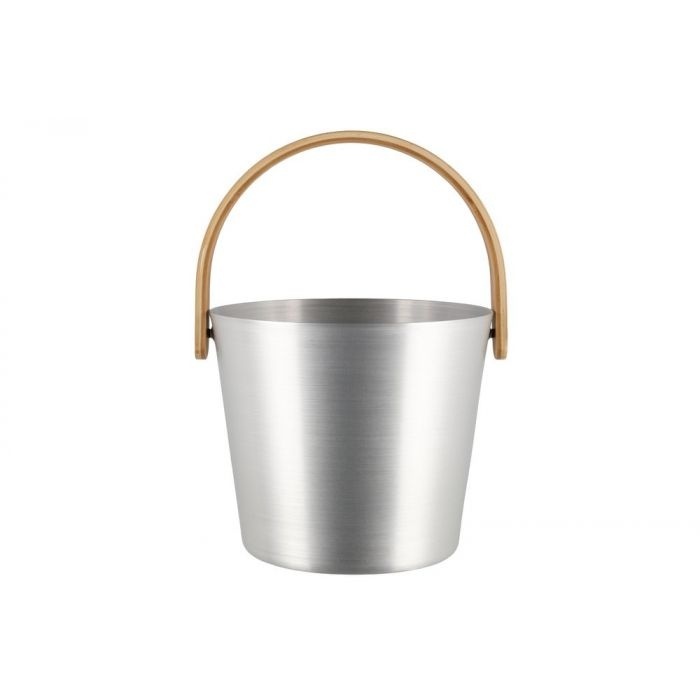 Rento Sauna Emmer Aluminium met Bamboe Handvat Naturel