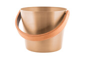 Rento Aluminium emmer champagne met Bamboe Handvat