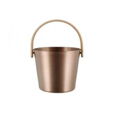 Rento Aluminium emmer champagne met Bamboe Handvat