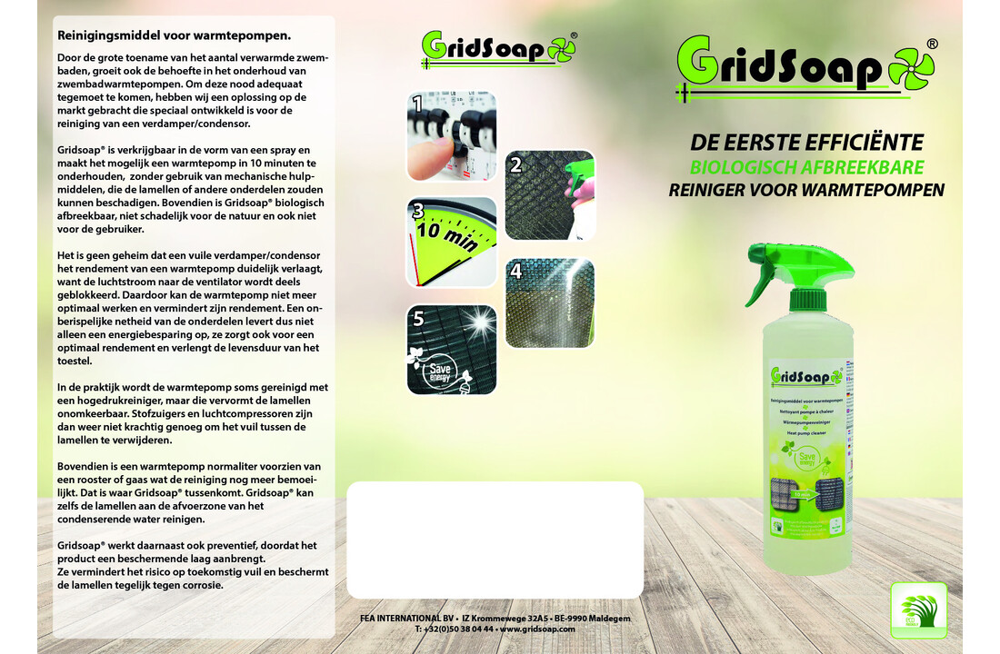 Gridsoap Grielzeep 1 liter met handsprayer - Warmtepomp reiniger