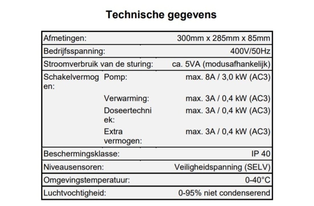 OSF Pool Control 40 Net Stuurkast