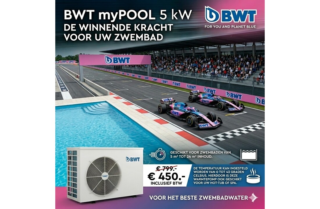 BWT MyPool inverter warmtepomp |  5 - 24m³ 5kW