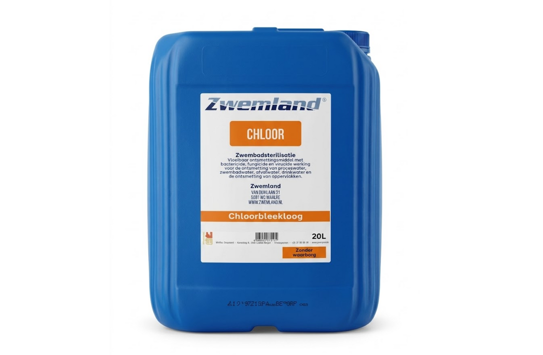 Jerrycan Vloeibaar chloor 20 liter - Natriumhypochloriet