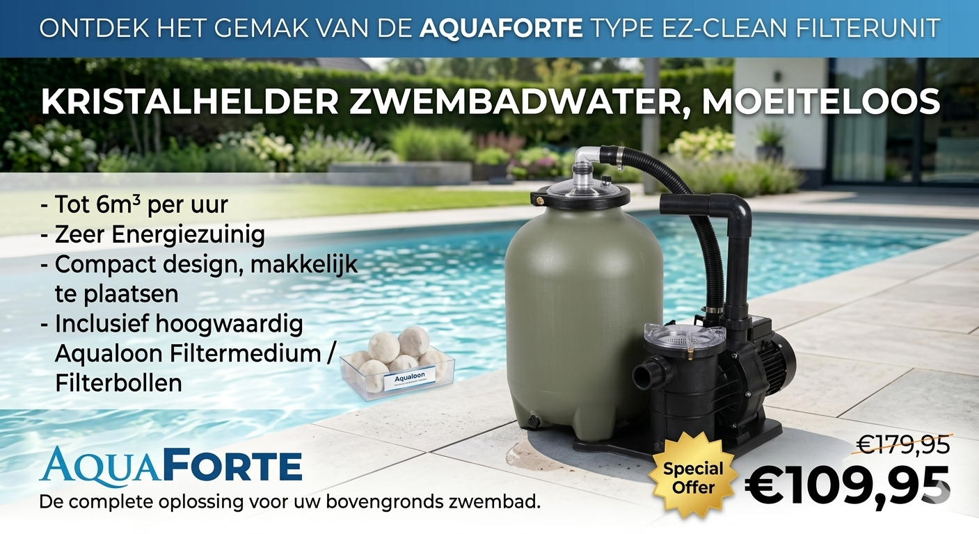 Aqualoon Zwembad Filterset voor opzetbaden en plunge pools