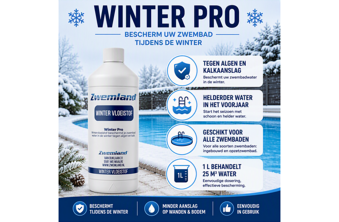 Winter Pro - Zwembad Wintervloeistof 1L - Anti Alg