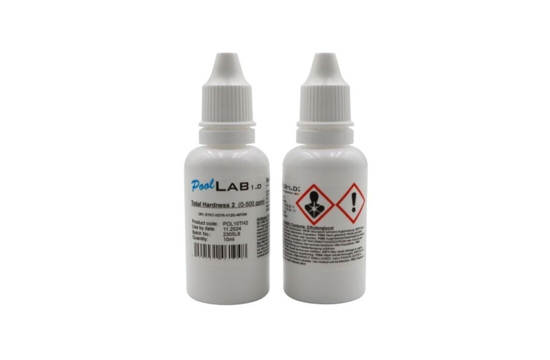 Water-i.d. PoolLab Total Hardness Vloeibare Reagentia Set 1 + 2