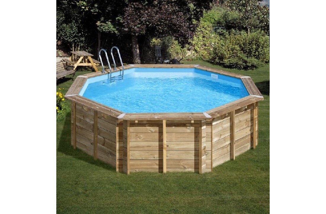 GRE Zwembad Normandie Set Grenen Rond 500 cm