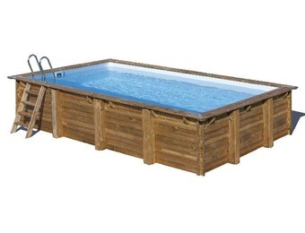 GRE Zwembad Loire Set Grenen Rechthoek 620 x 420 cm
