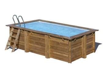 GRE Zwembad Loire Set Grenen Rechthoek 420 x 270 cm