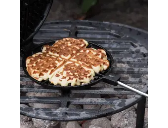 Wafelijzer voor BBQ en Kampvuur - Gietijzeren Wafelmaker