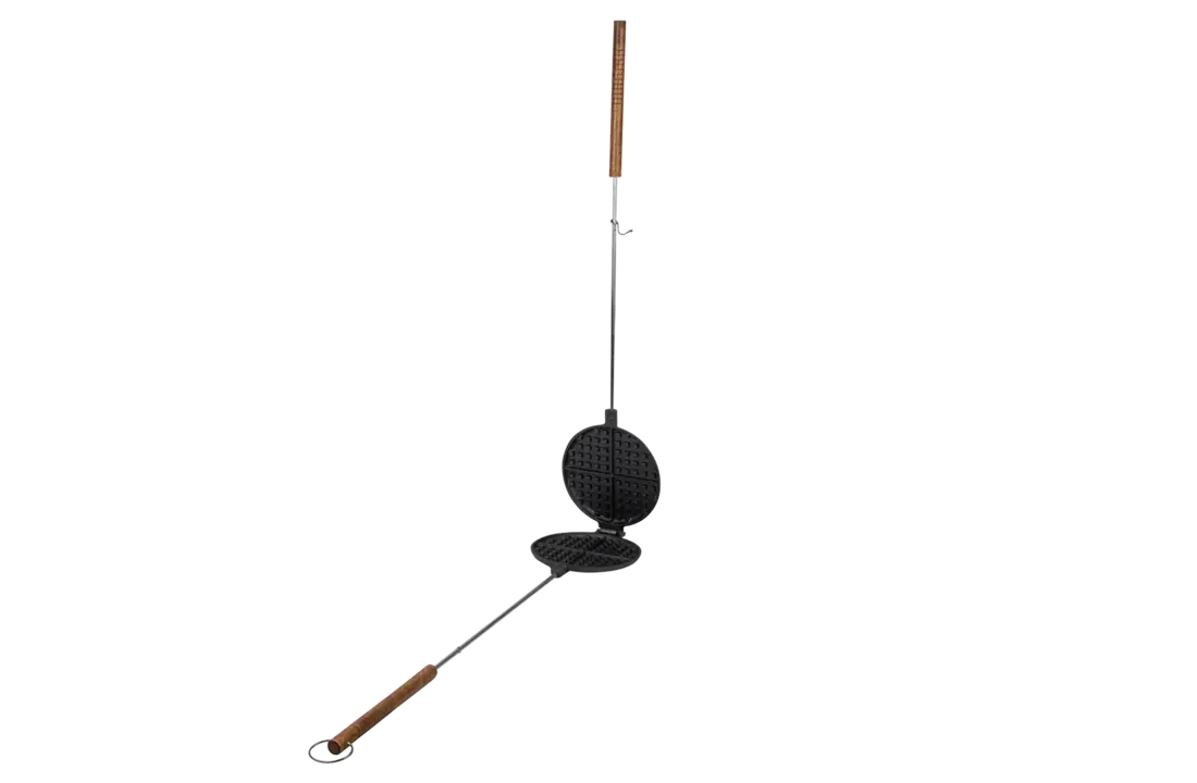 Wafelijzer voor BBQ en Kampvuur - Gietijzeren Wafelmaker