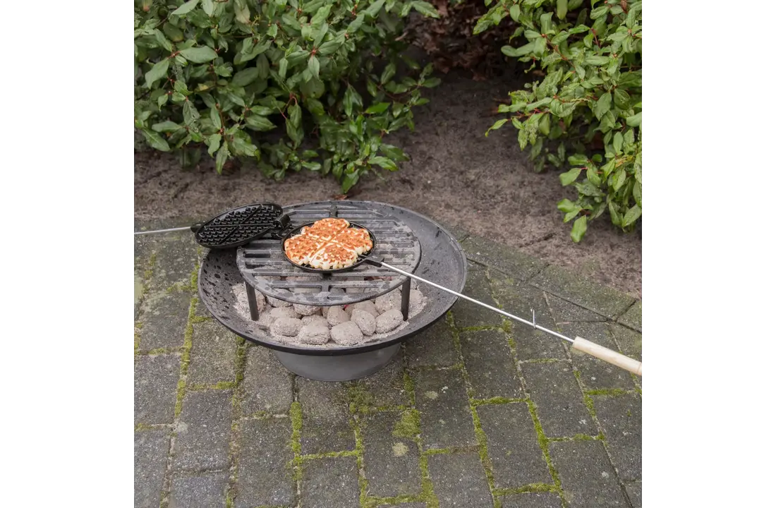 Wafelijzer voor BBQ en Kampvuur - Gietijzeren Wafelmaker