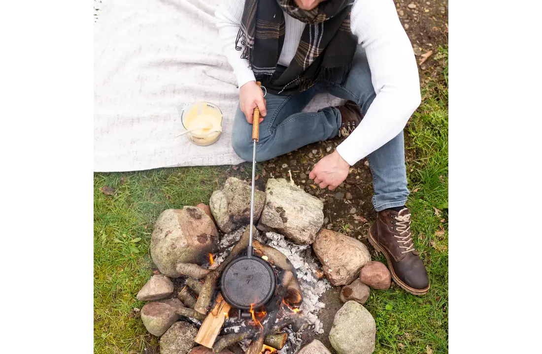 Wafelijzer voor BBQ en Kampvuur - Gietijzeren Wafelmaker