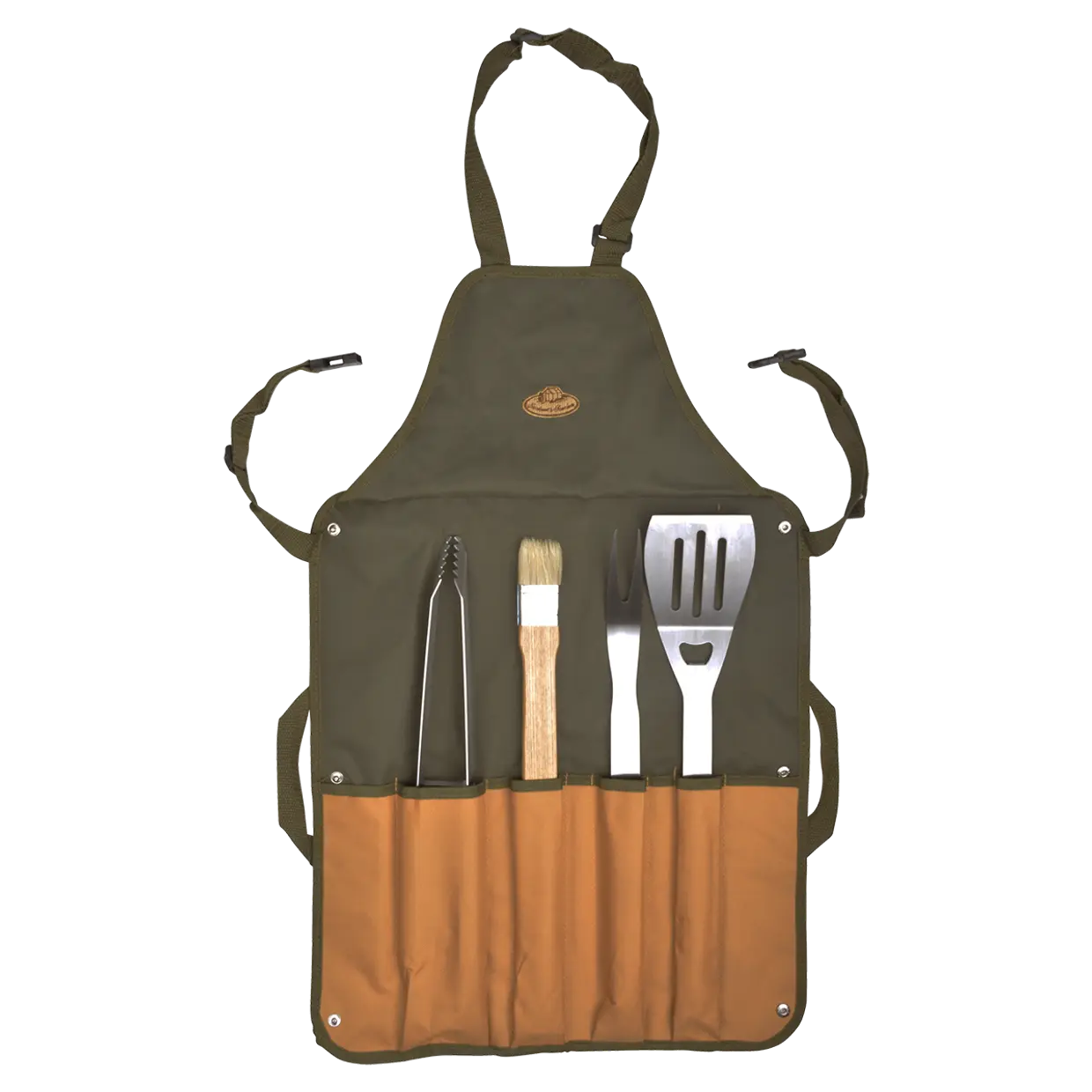 Barbecue Schort - Apron met 5-delige BBQ set