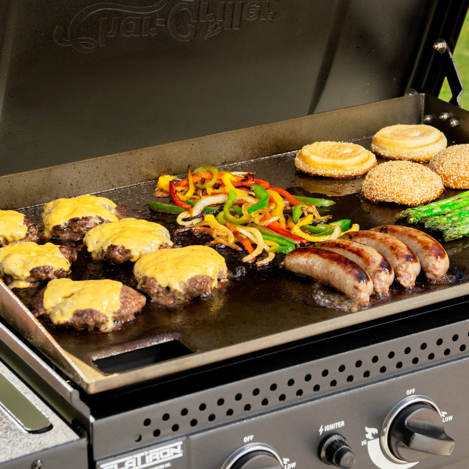 Char-Griller Flat Iron 3-Brander Gas Bakplaat / Plancha