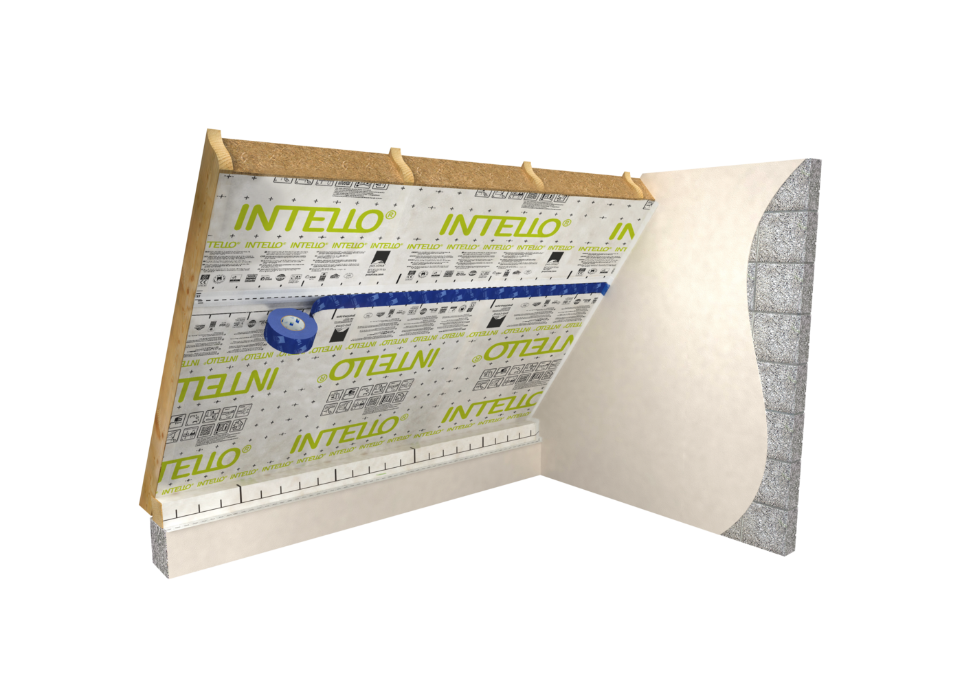 Pro Clima Intello | Frein-vapeur hygrovariable Hydrosafe®